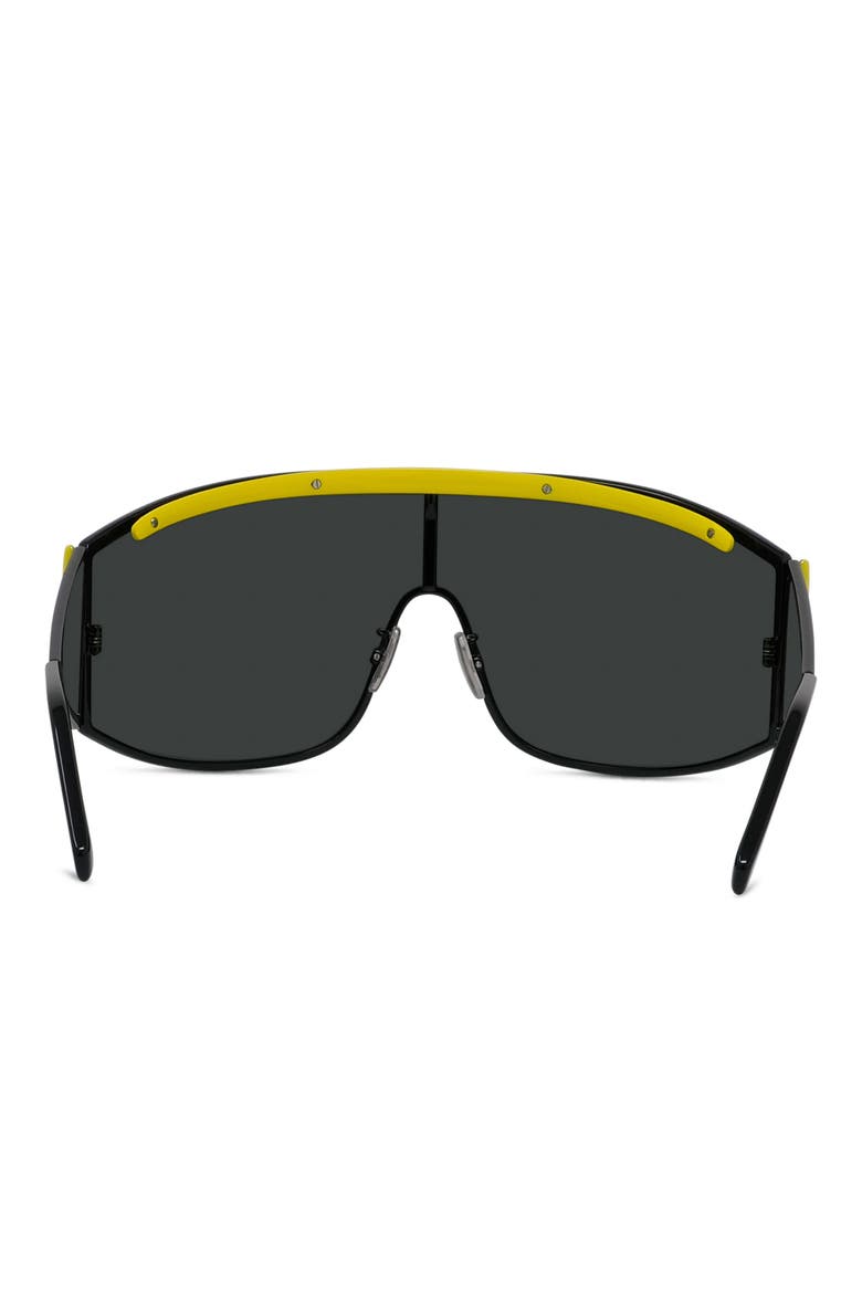Signature 138mm Mask Sunglasses, Alternate, color, MATTE BLACK / SMOKE