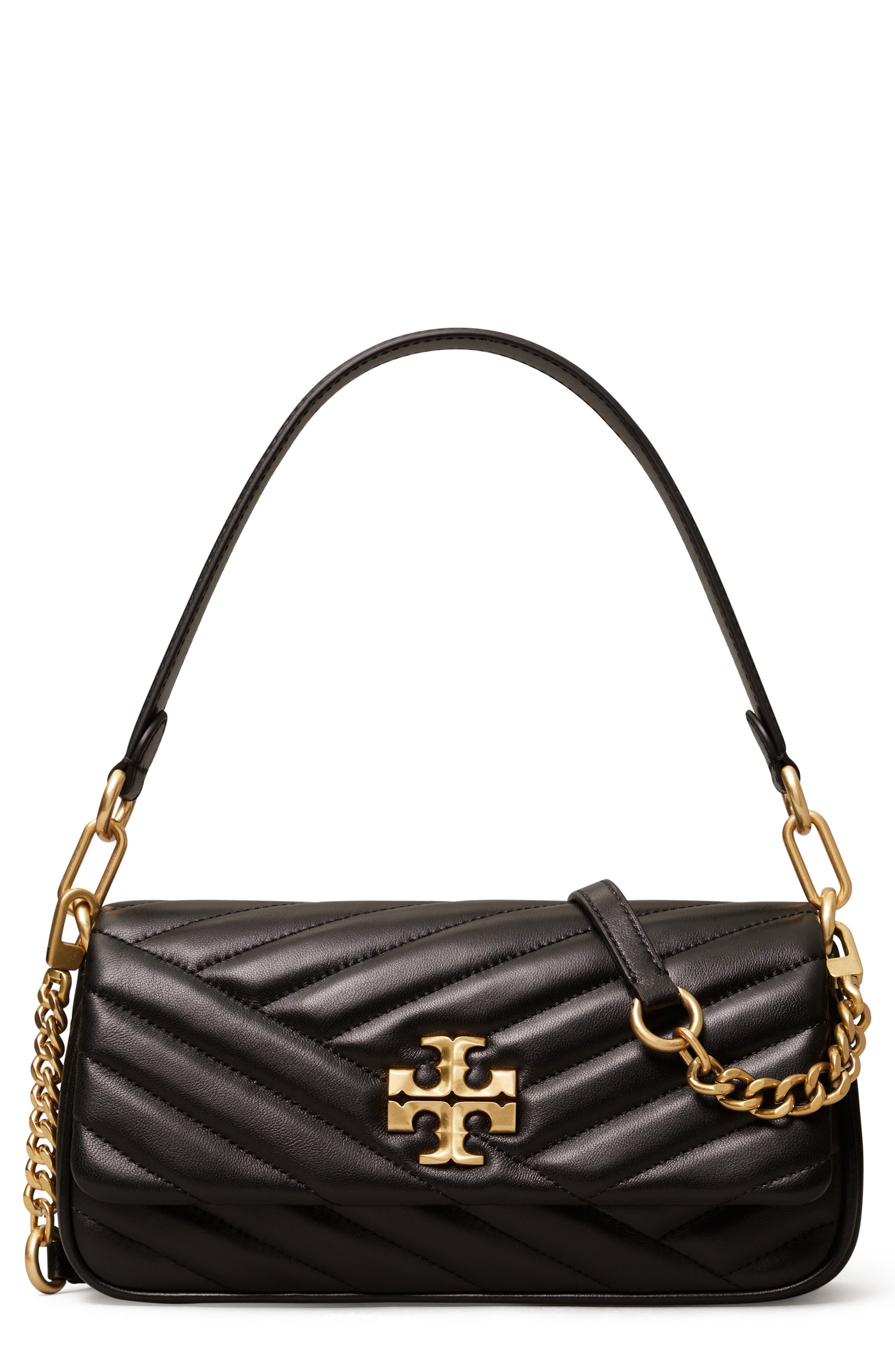 Tory Burch Kira Chevron Small Leather Shoulder Bag, Main, color, 