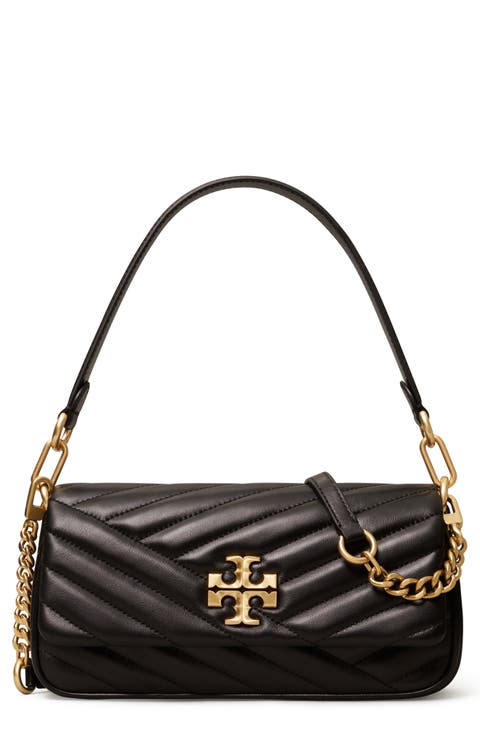 Kira Chevron Small Leather Shoulder Bag