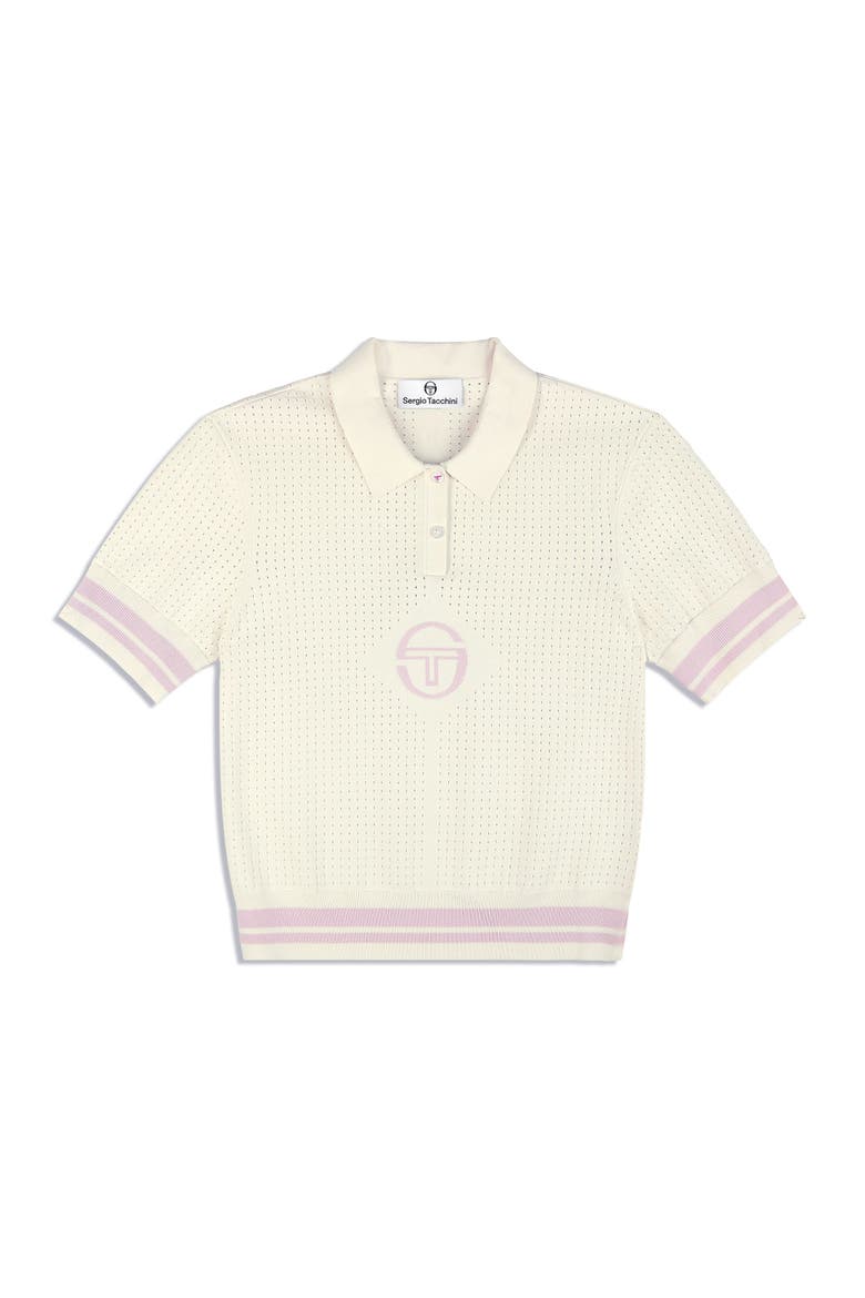 Leila Knit Polo, Alternate, color, GARDENIA