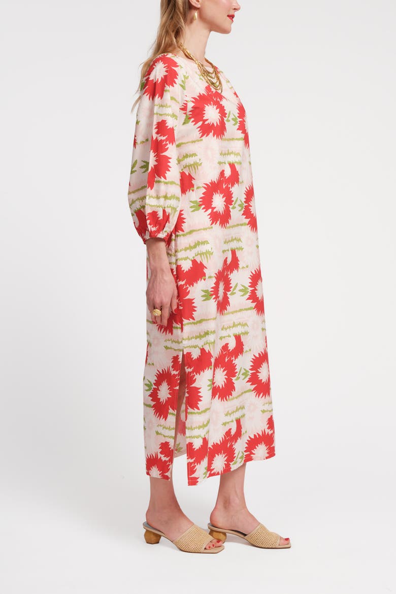 Minnow Maxi Dress Dahlia Burst, Alternate, color, Pink/Red Multi
