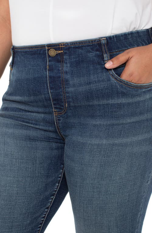 Liverpool Los Angeles Gia Glider Pull-on Crop Flare Jeans In Blue