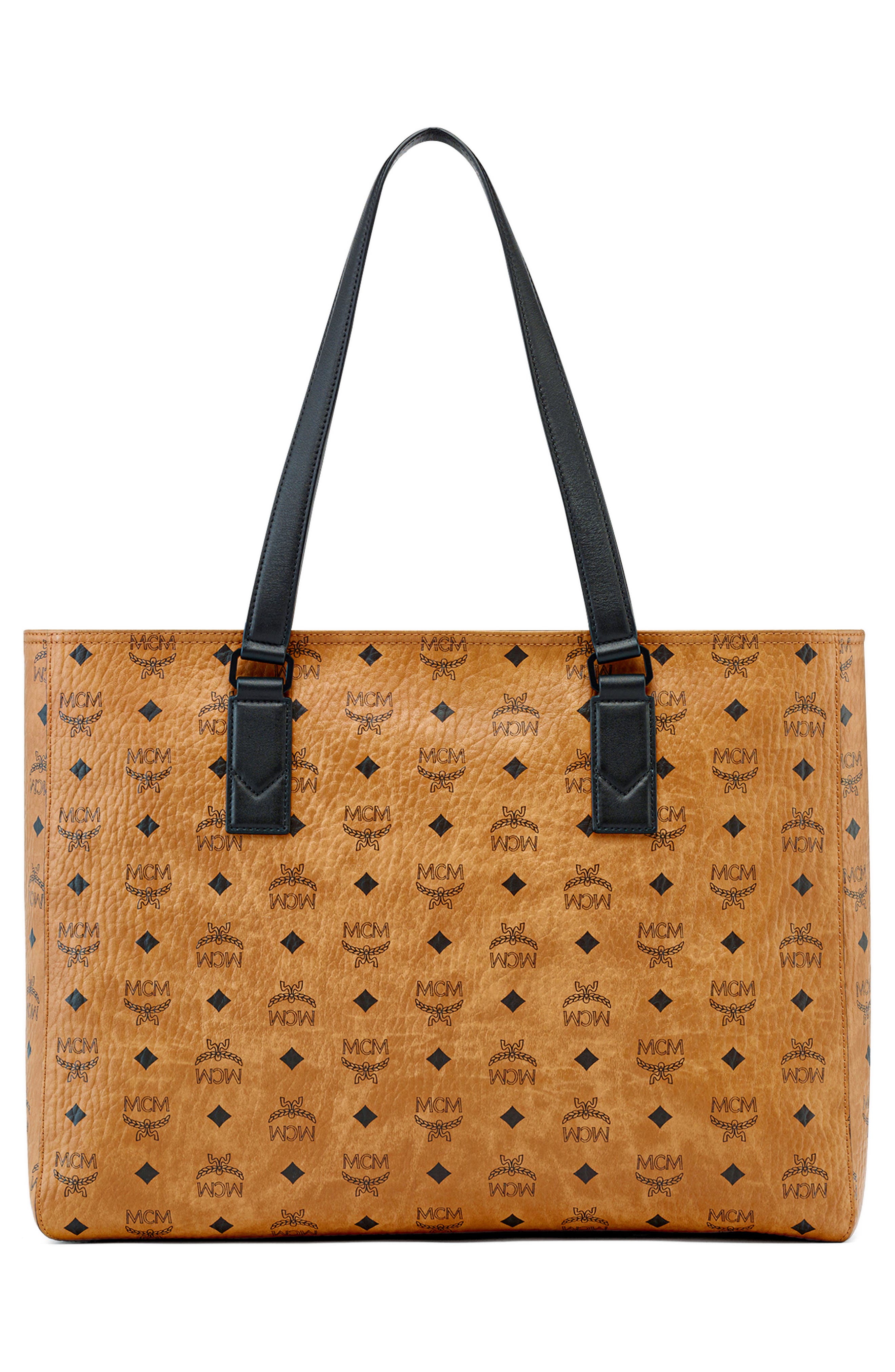 MCM Klassik Visetos Large Shopper, Alternate, color, 