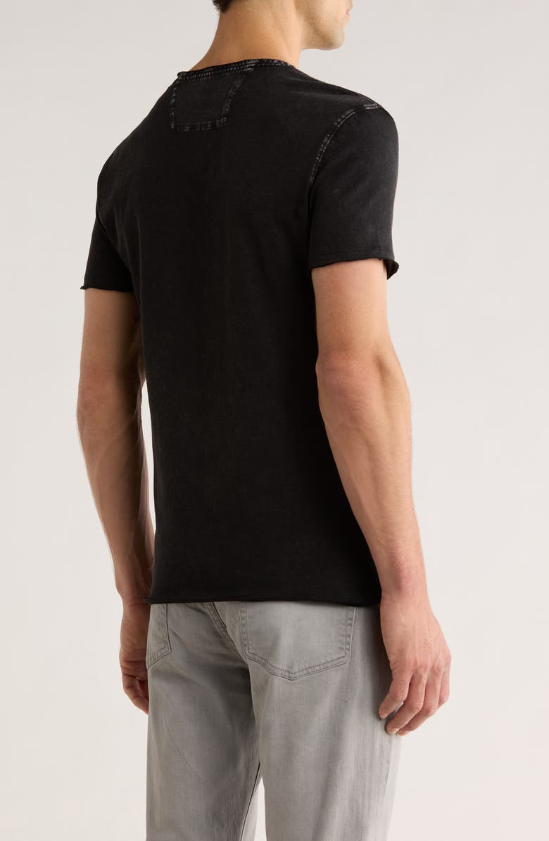 John Varvatos Skull Tiles Raw Edge Graphic T-Shirt, Alternate, color, Black