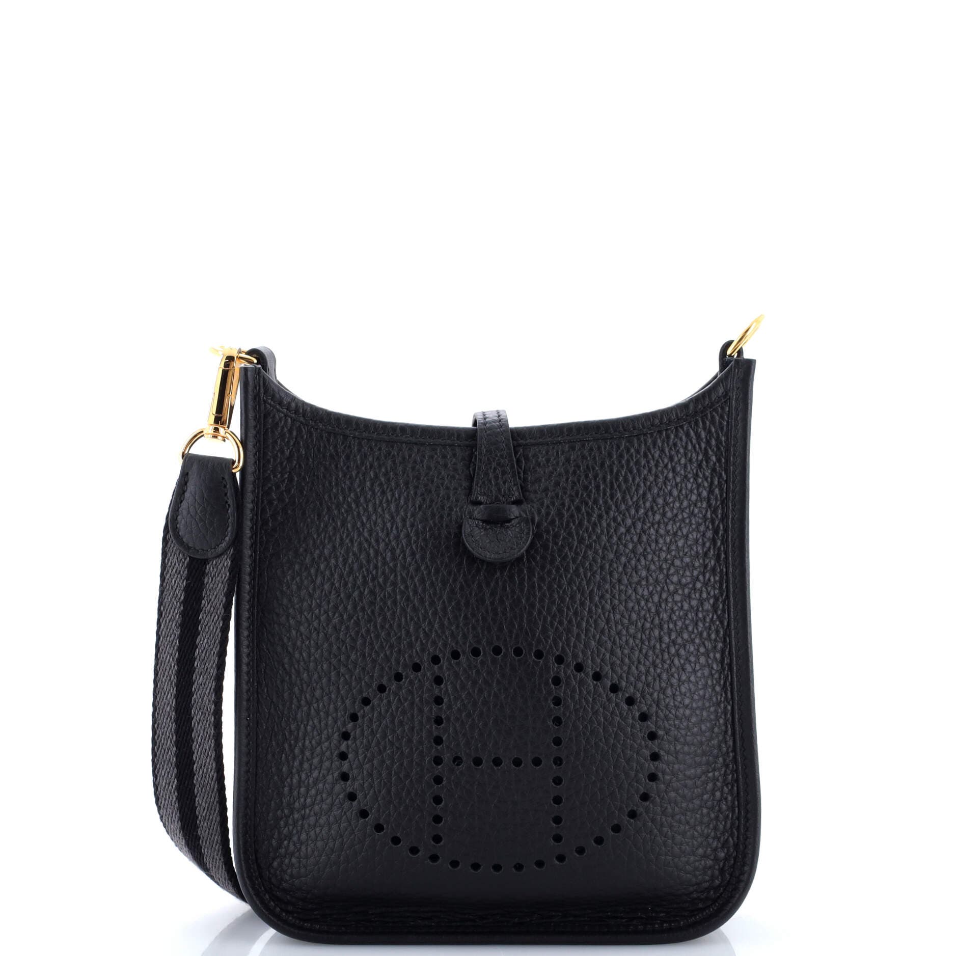 Pre-Owned Hermes Evelyne Bag Gen III Clemence TPM, Main, color, Noir