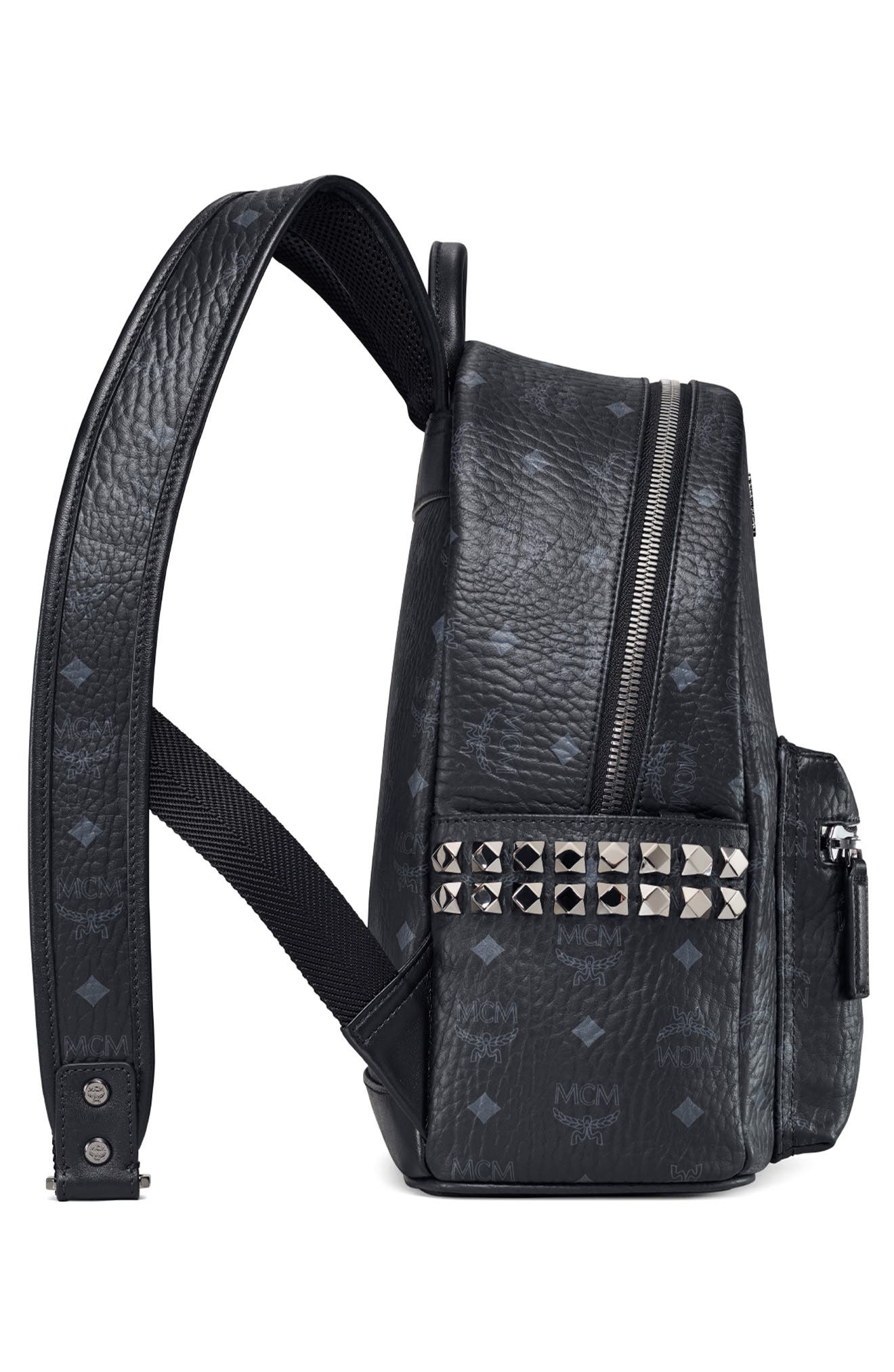 MCM Small Stark Viestos Coated Canvas Backpack, Alternate, color, 