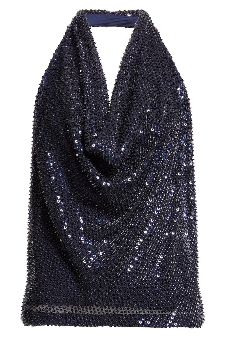 Alice Sequin Halter Top, Alternate, color, NAVY BEADED MESH