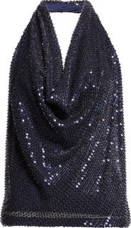 Ramy Brook Alice Sequin Halter Top