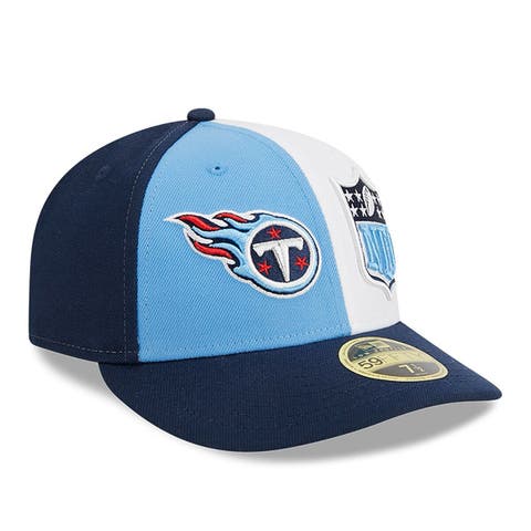 Men's New Era  Light Blue/Navy Tennessee Titans 2023 Sideline Low Profile 59FIFTY Fitted Hat