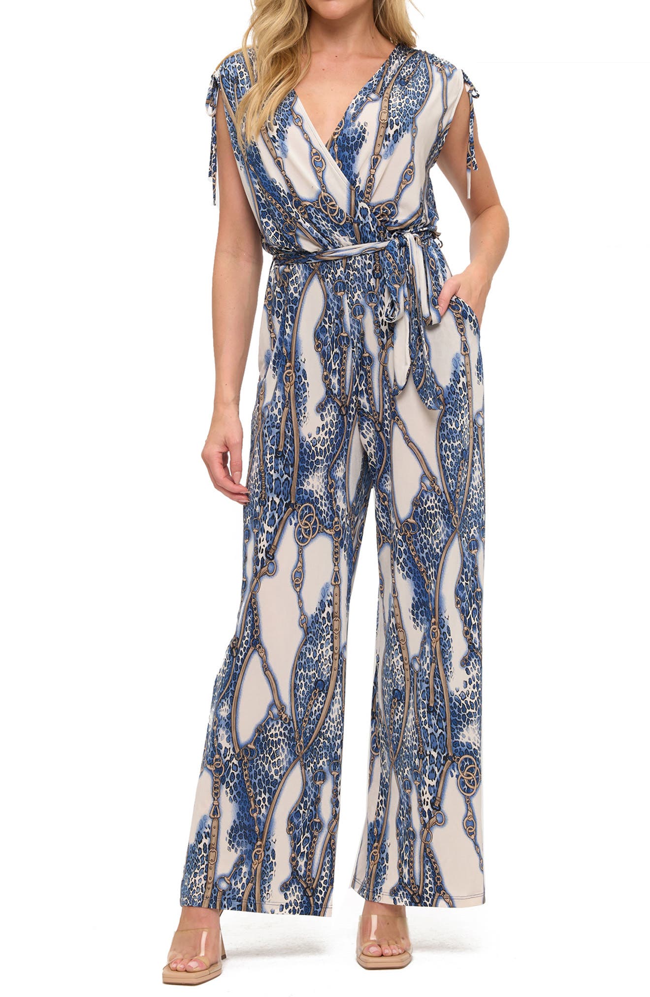 Tie Waist Wide Leg Jumpsuit - image 3