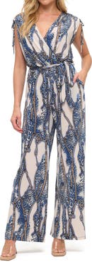 O.L. Tie Waist Wide Leg Jumpsuit