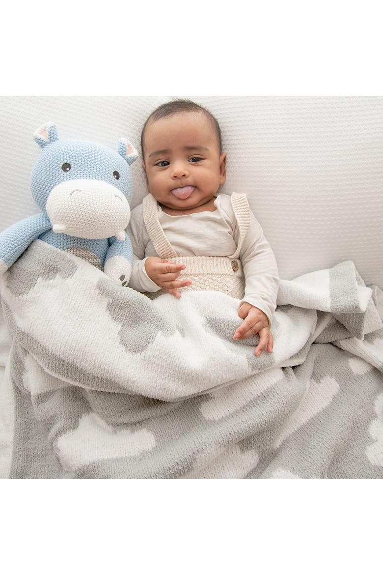 Whimsical Knit Toy - Henry Hippo, Alternate, color, White