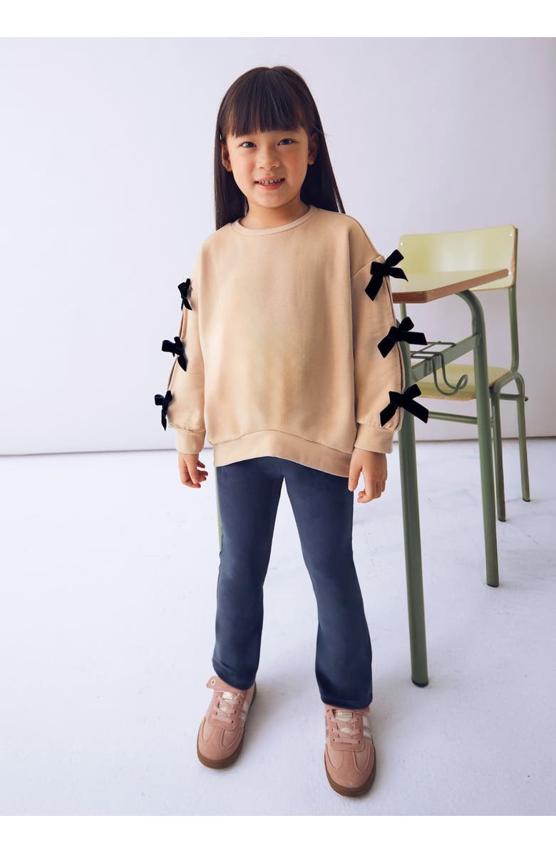 Mayoral Leggings and Bow Jumper Set, Alternate, color, Cream