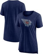 FANATICS Women's Fanatics Heather Navy Edmonton Oilers Special Edition 2.0 Modern T-Shirt