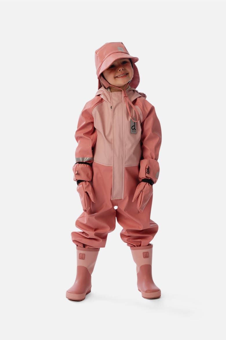 Rain Hooded Reflective One Piece, Alternate, color, Pink