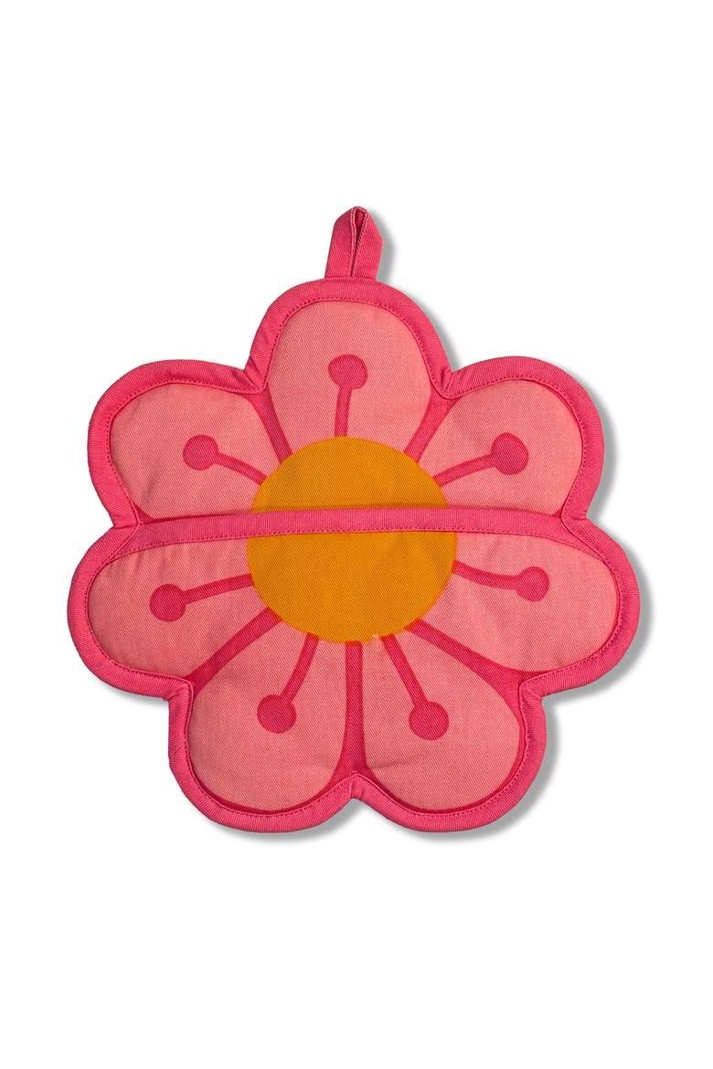Blossom Tea Towel and Pot Holder Set, Alternate, color, Pink