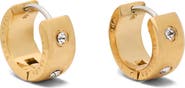Kate Spade New York crystal chunky huggie hoop earrings