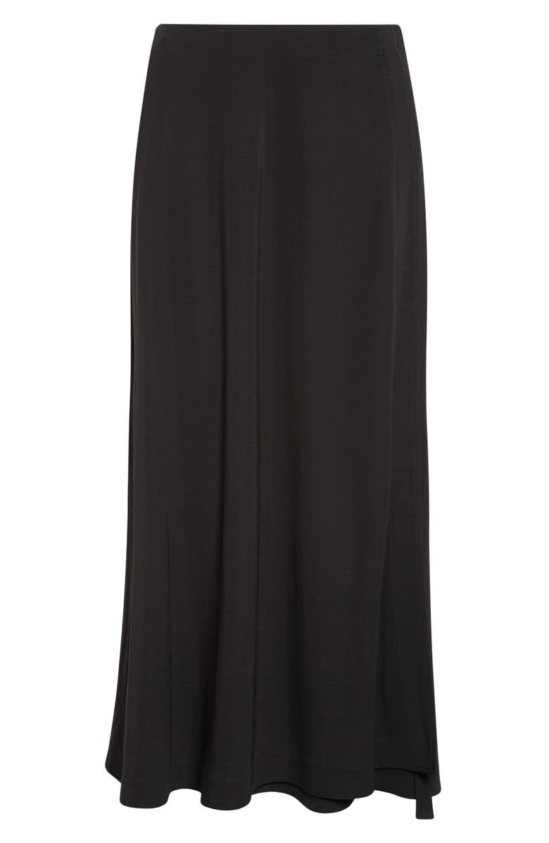 TOTEME Silk & Cotton Jersey Wrap Skirt, Alternate, color, Black