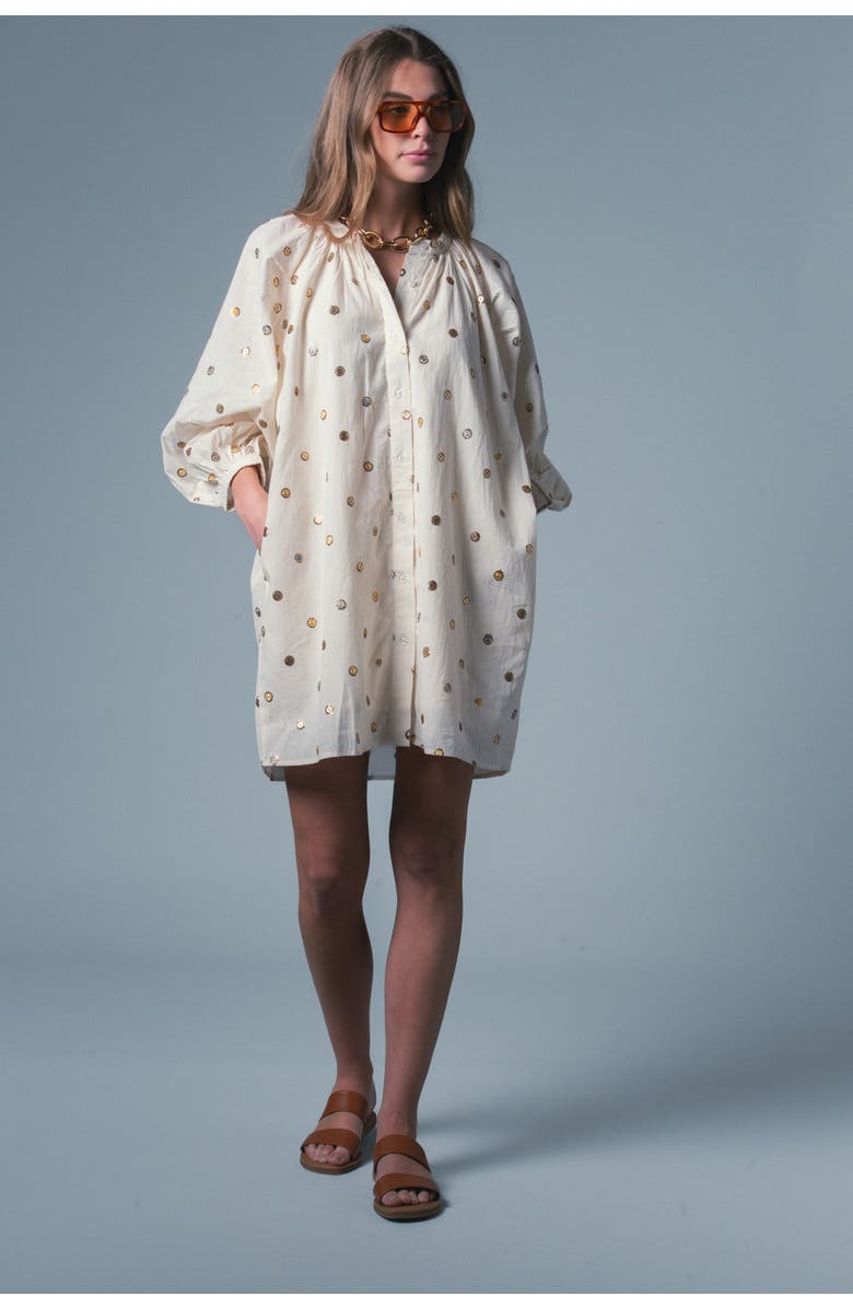 The Shirt by Rochelle Behrens The Minka Dress, Alternate, color, Cream Metallic