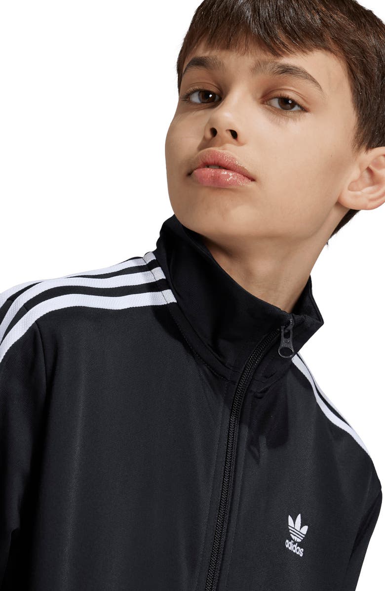 adidas Originals Kids' Firebird Recycled Polyester Track Jacket, Alternate, color, Black