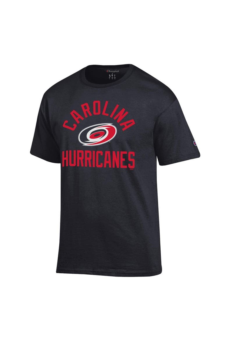 Men's Champion  Black Carolina Hurricanes Primary Logo Jersey T-Shirt, Alternate, color, Black