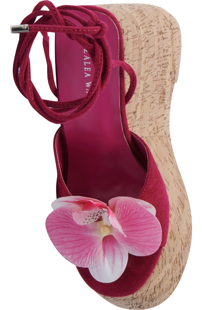 AZALEA WANG Daleyza Ankle Wrap Platform Wedge Sandal, Alternate, color,