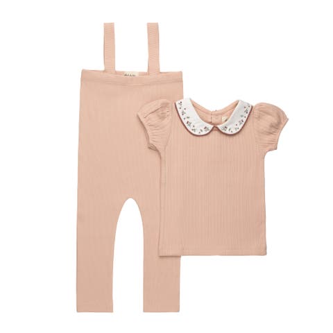 Embroidered Collar Collection - T-shirt and Overalls
