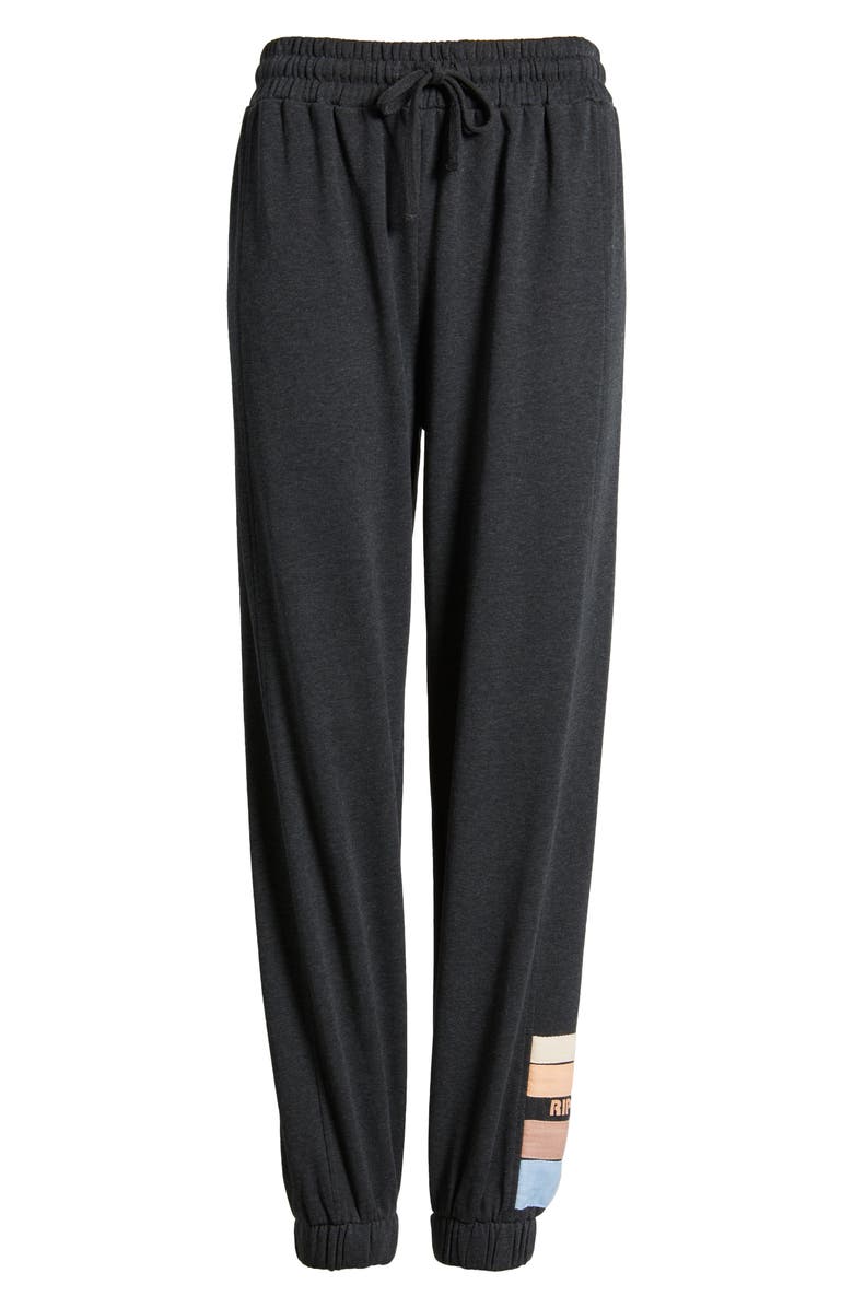 Rip Curl High Tide Cotton Blend Fleece Sweatpants, Alternate, color, Black Marle