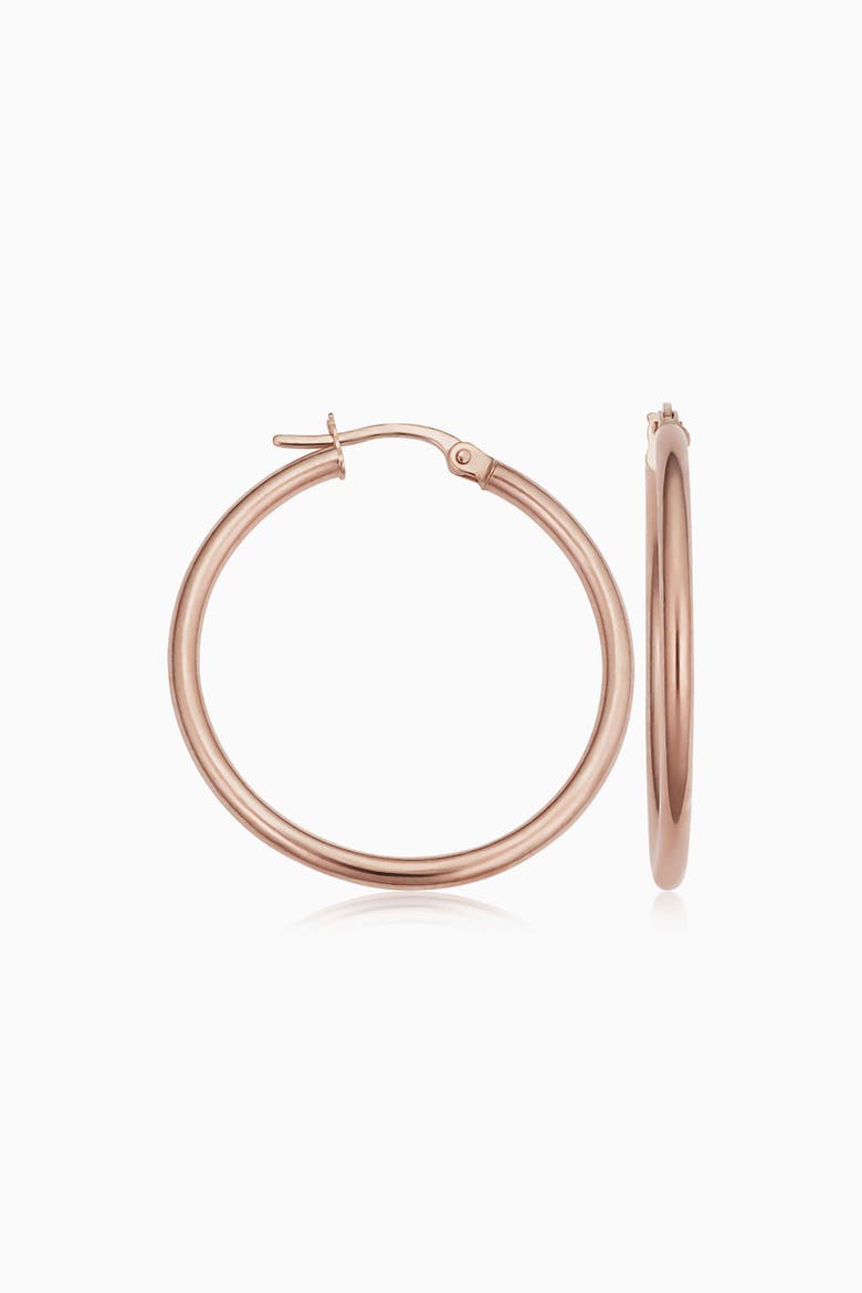 10K Gold Everything Hoop Earrings, Main, color, Rose Gold