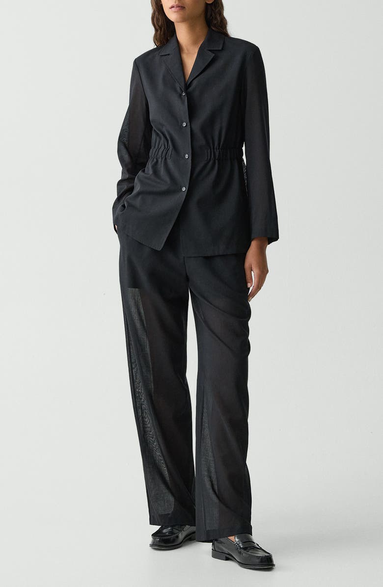 Theory Cinched Waist Wool Blend Jacket, Alternate, color, 