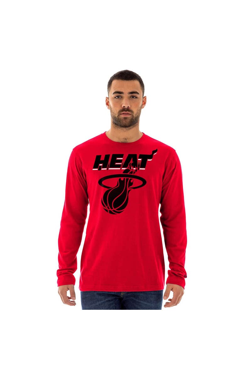 New Era Men's New Era  Red Miami Heat 2024/25 City Edition Long Sleeve T-Shirt, Alternate, color, 