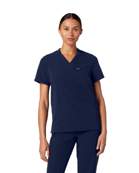 Helia Women's 3-Pocket Classic Notched V-Neck Scrub Top