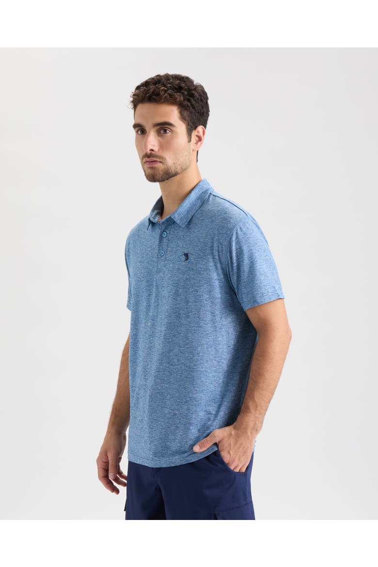 Outrigger Short Sleeve Polo, Alternate, color, Atlantic Heather
