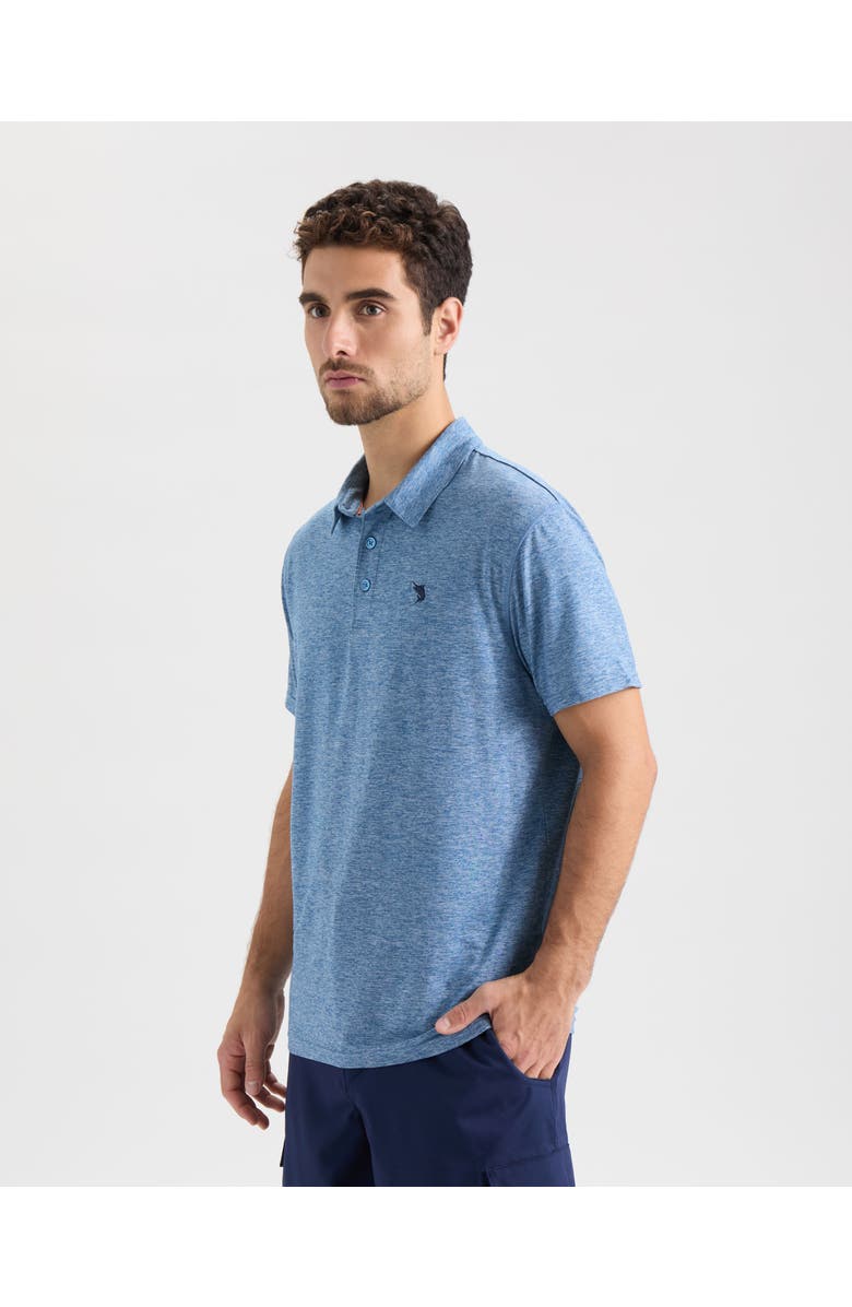 Salt Life Outrigger Short Sleeve Polo, Alternate, color, Atlantic Heather