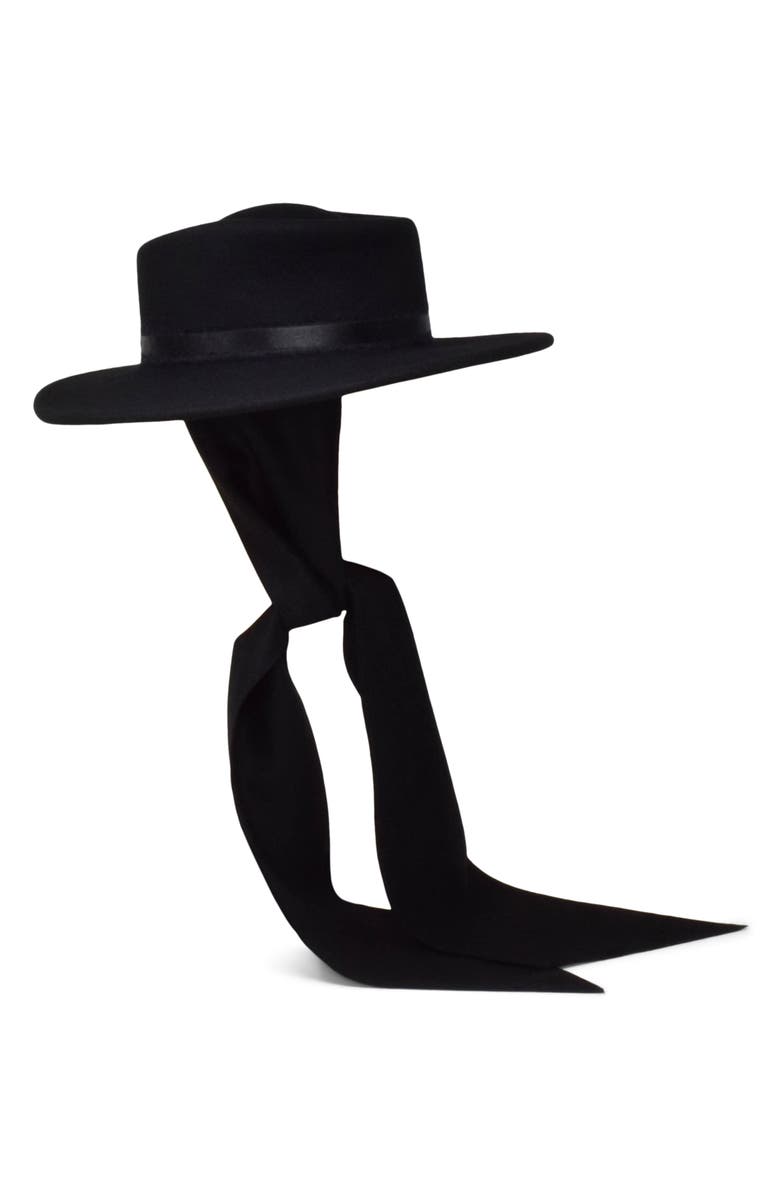 Gigi Burris Millinery Morgan Wool, Silk & Cashmere Hat, Alternate, color, Black