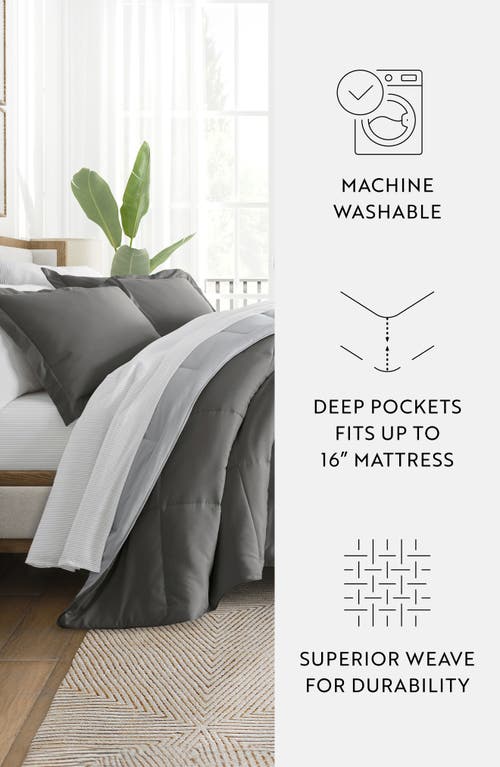 Homespun 7-piece Assorted Reversible Comforter Set In Gray