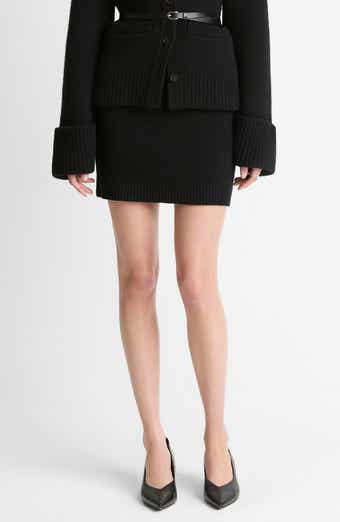 Double Face Wool Blend Miniskirt
