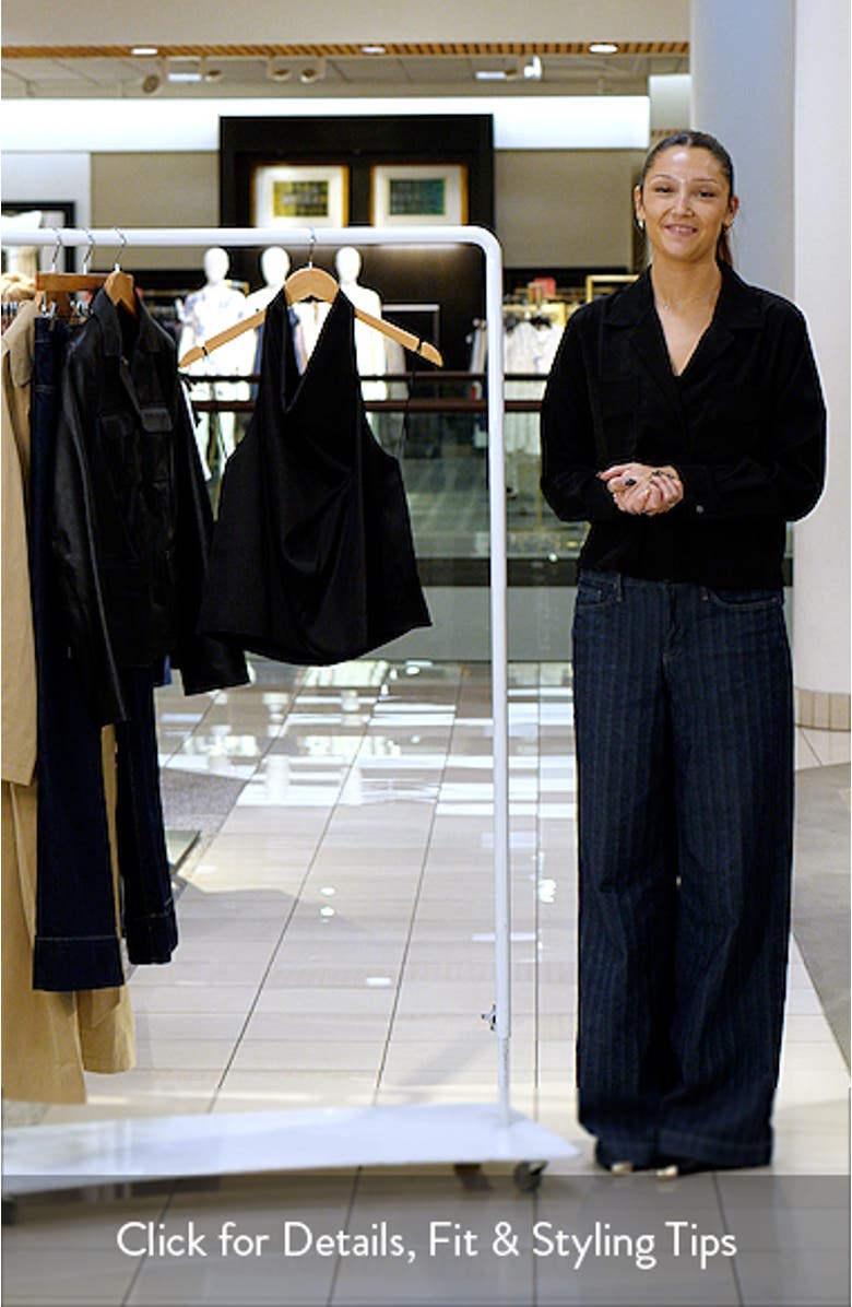 Drape Halter Neck Satin Top, sales video thumbnail