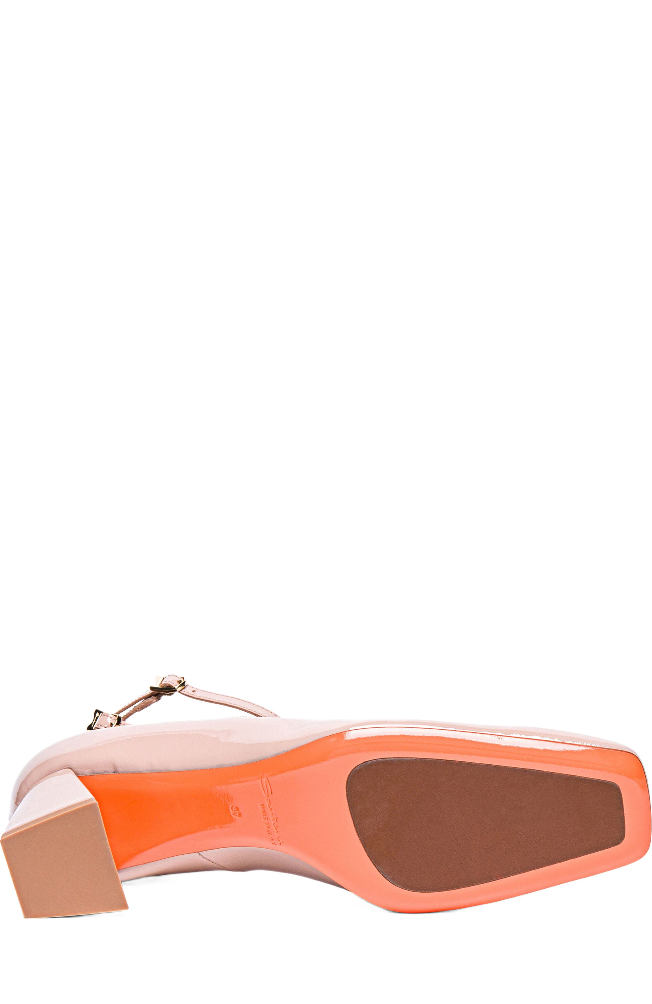 Santoni Women's patent leather mid-heel slingback, Alternate, color, 