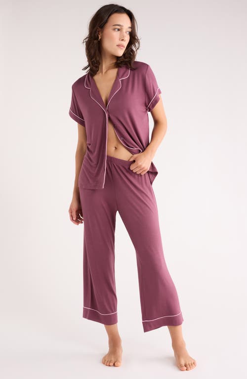 Nordstrom Rack Tranquility Cropped Pajamas In Purple