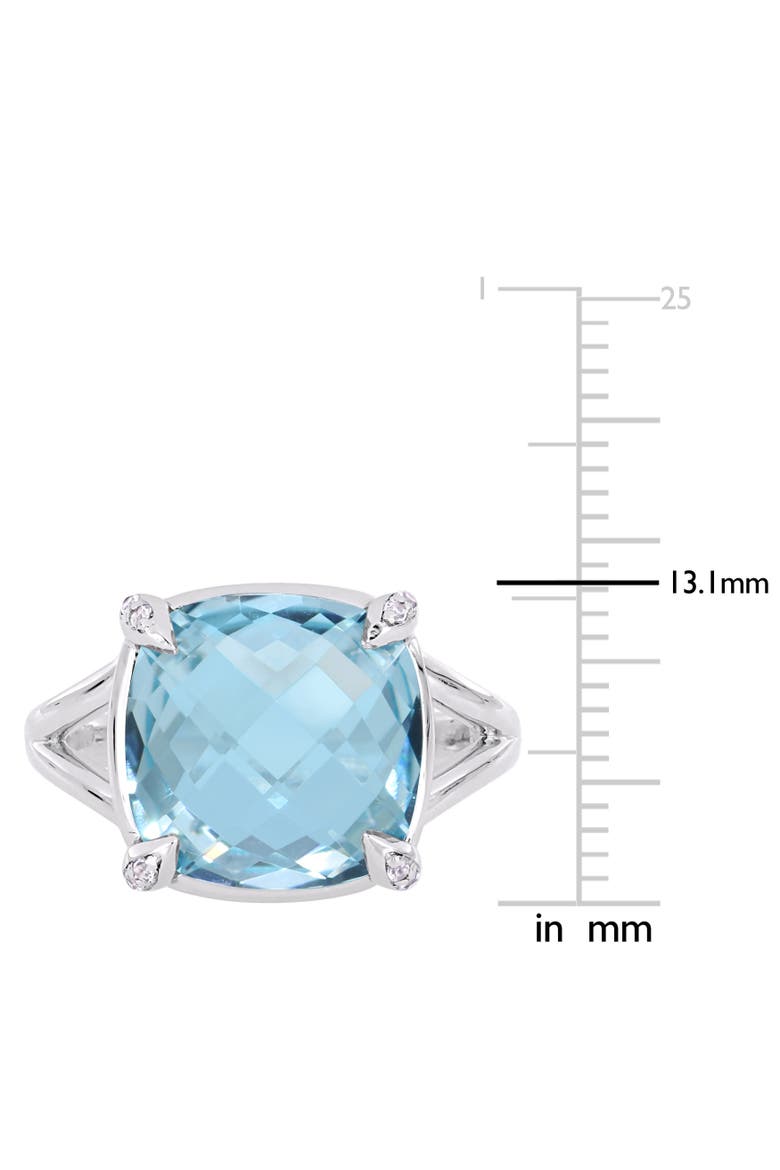 Blue & White Topaz Cocktail Ring, Alternate, color, Topaz
