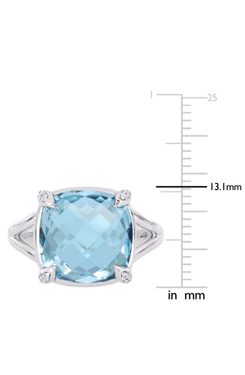 Julianna B. Blue & White Topaz Cocktail Ring, Alternate, color, Topaz