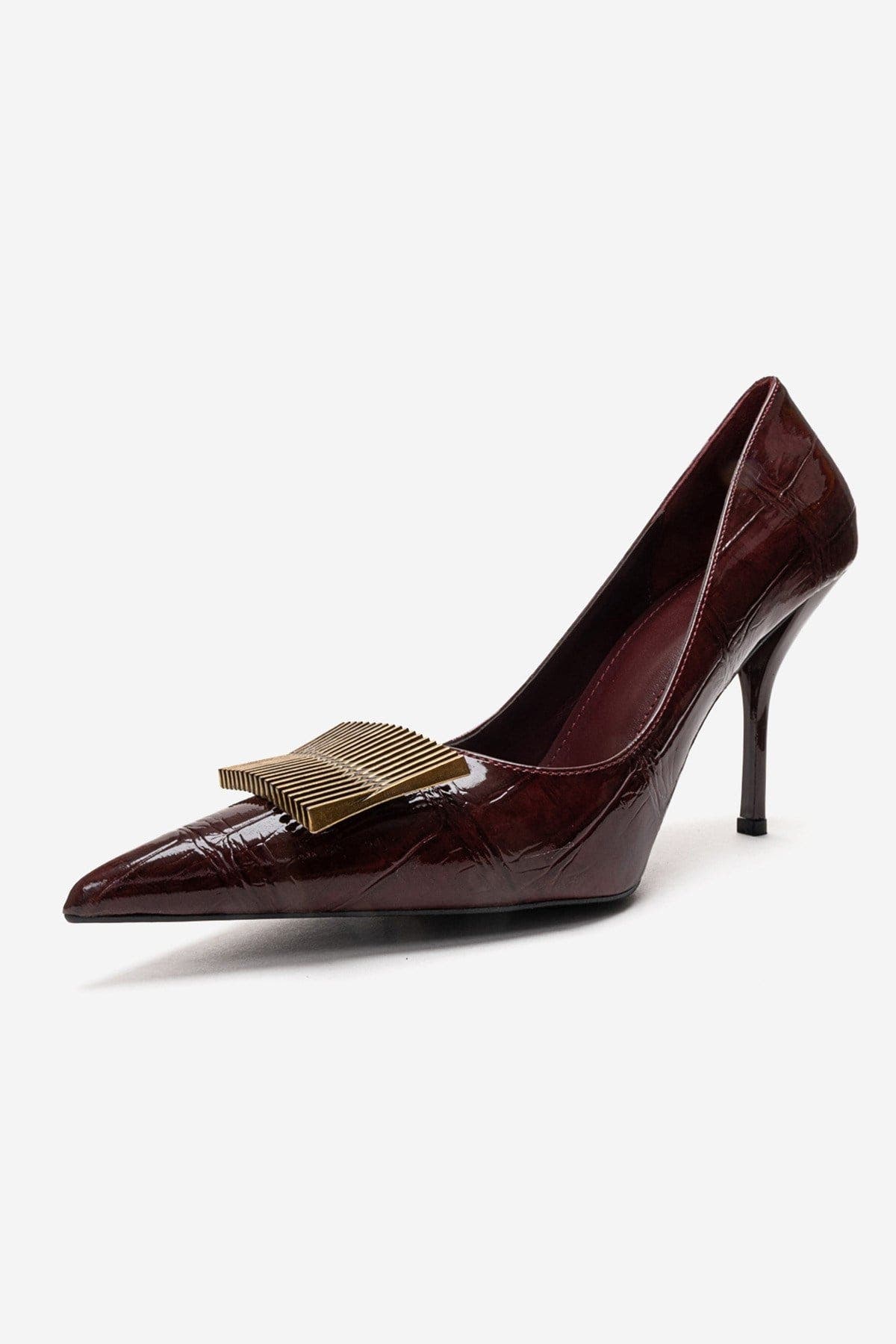 Dexen Stiletto Pump, Alternate, color, Burgundy Print