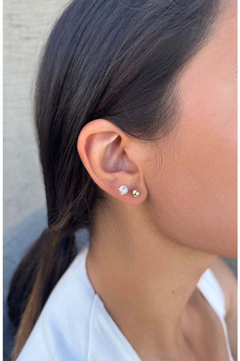 Set of 3 Stud & Hoop Earrings, Alternate, color, GOLD