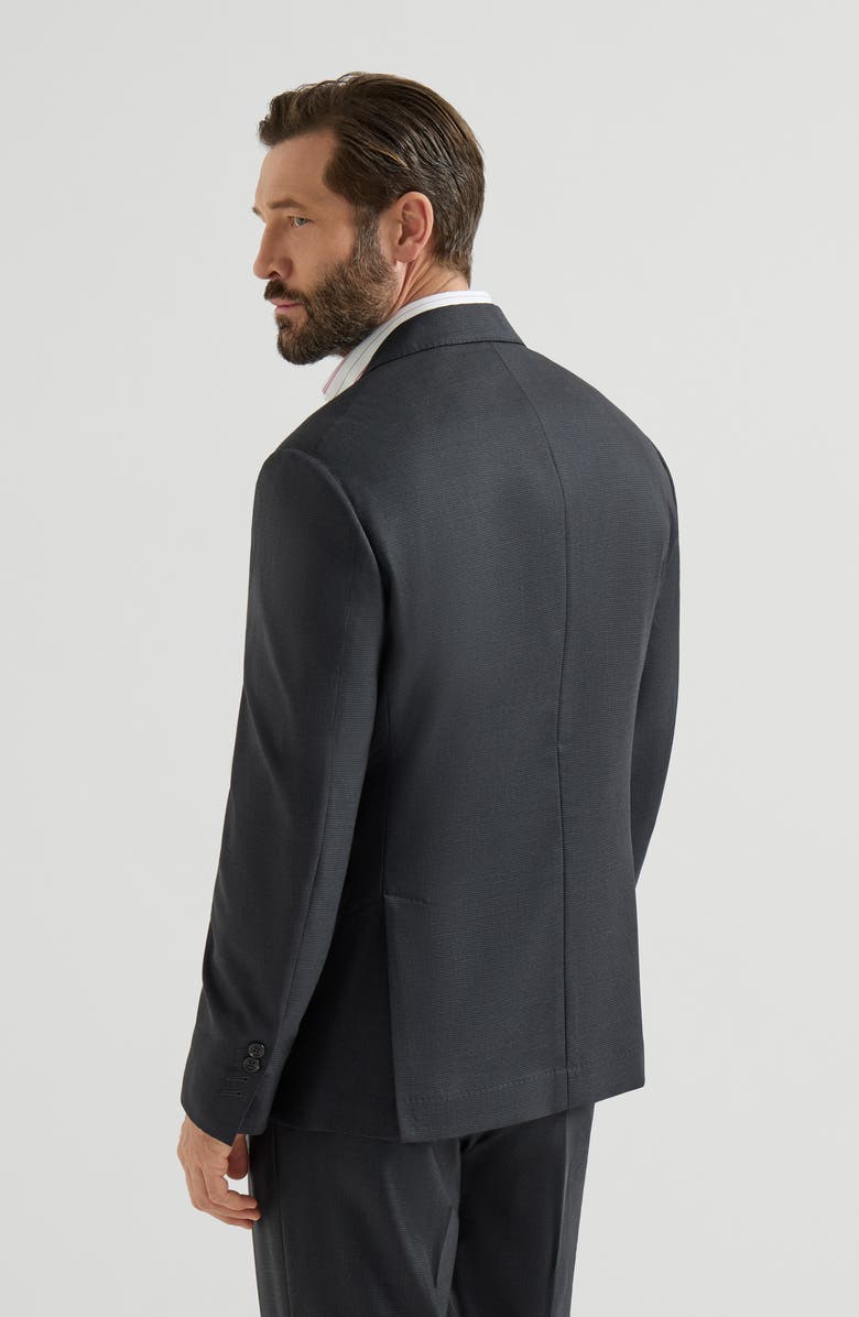 Brunello Cucinelli Houndstooth blazer, Alternate, color, Anthracite