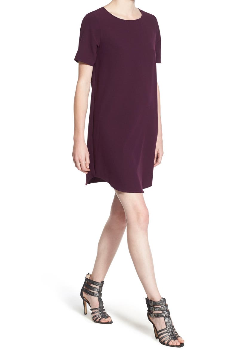'Magnolia' Shift Dress, Alternate, color, EGGPLANT