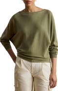 Lauren Ralph Lauren Boat Neck Cotton & Modal Sweater