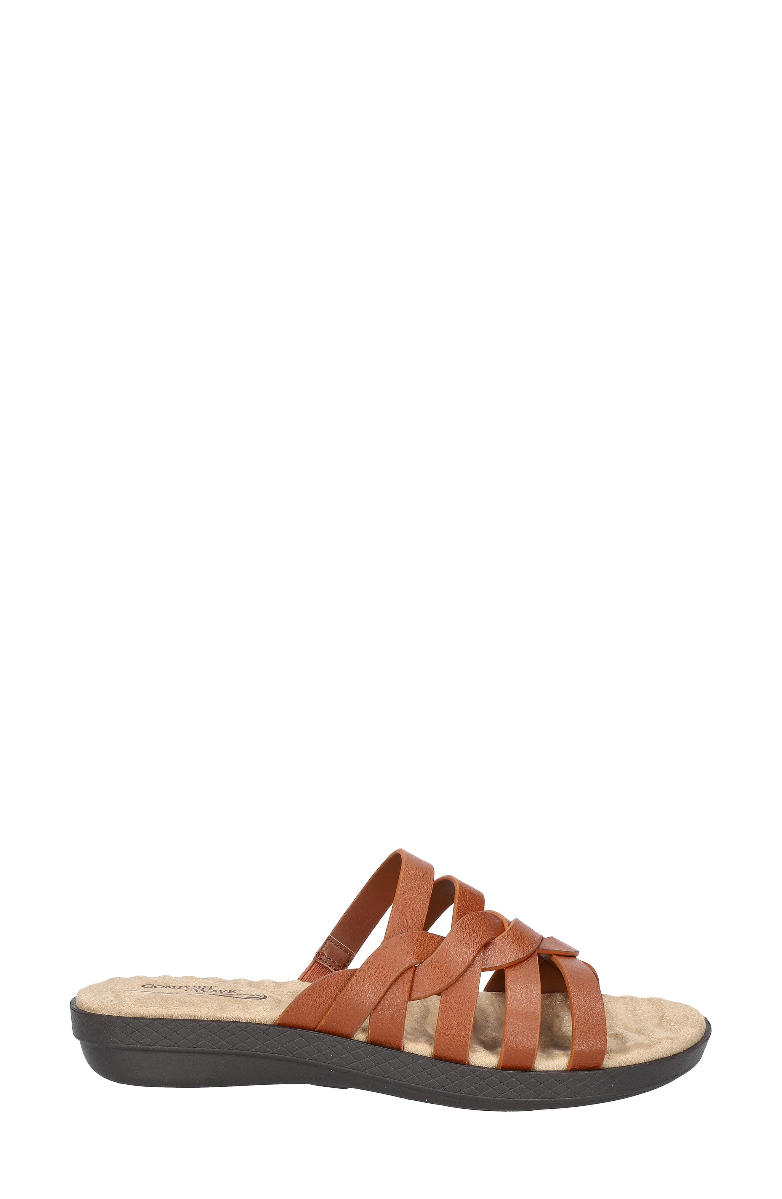 Sheri Open Toe Sandal, Alternate, color, COGNAC