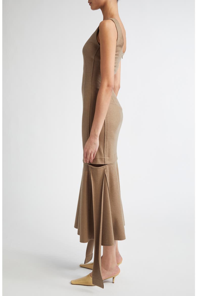 Travel Hook & Eye Cashmere & Cotton Tank Dress, Alternate, color, MUD