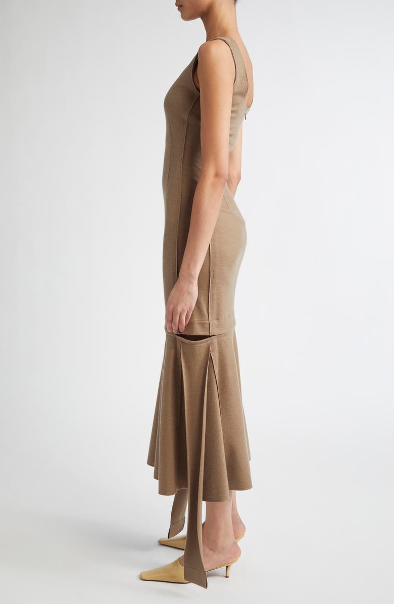 SETCHU Travel Hook & Eye Cashmere & Cotton Tank Dress, Alternate, color, Mud